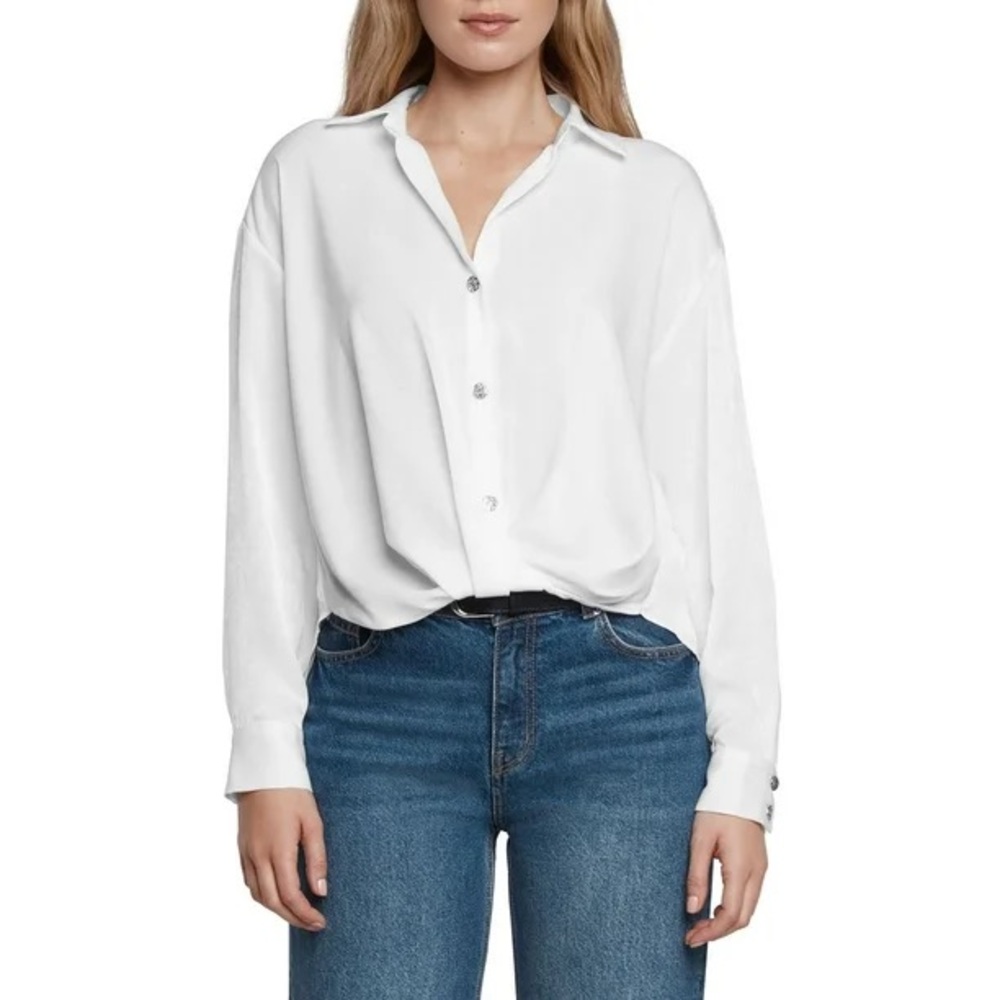 NWT Express Women's Satin V-Neck Shirt